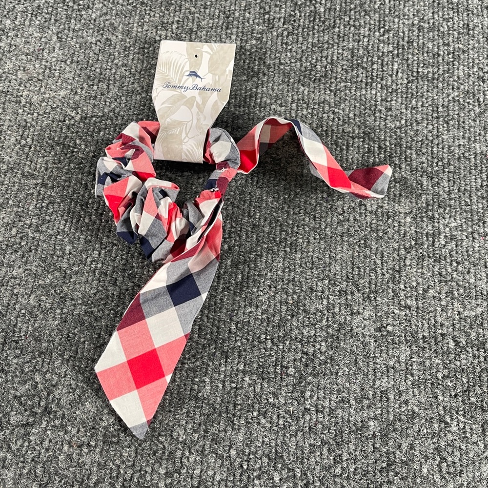 Tommy Bahama Kids Buffalo Plaid Hair Tie Bow Scarf